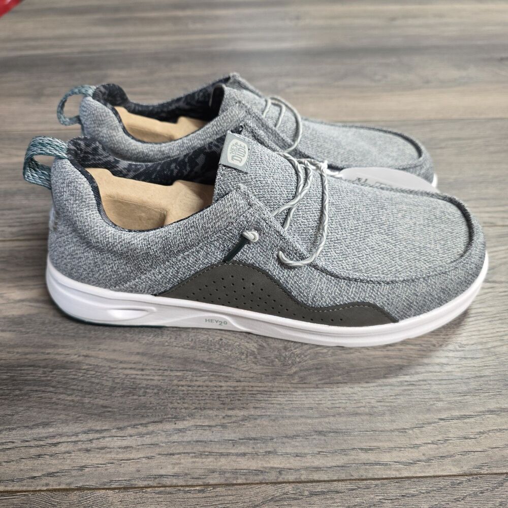 Hey Dude Men's Wally HEY2O Mesh Monument Grey/Dawn Blue NEW Size 9